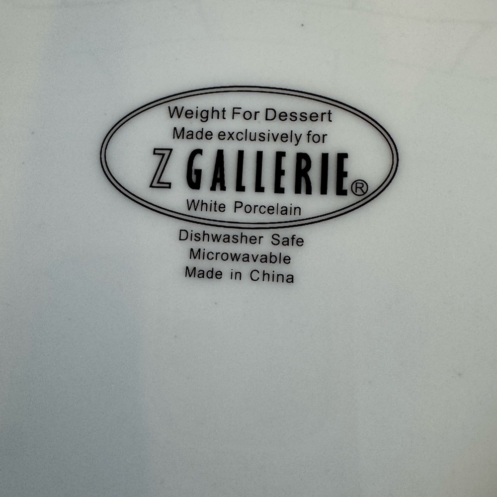 ✨ NWT Z Gallerie “Wait for Dessert” Dessert Plates – Set of 4 | New in Box ✨ - Picture 5 of 5